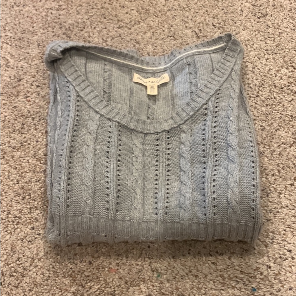 Aeropostale Grey Knit Short sleeved Sweater (medium)